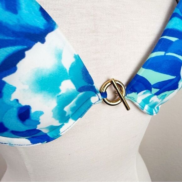 Victorias Secret Vintage Push Up Halter Swim Bikini Top y2K 90s 36C - Picture 3 of 7